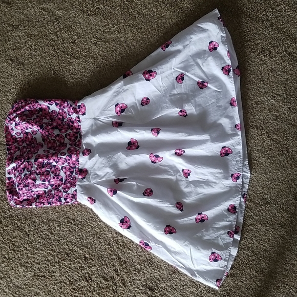 Lilly Pulitzer Felicity Resort White Ladybug Garden Strapless Dress SIZE 8 - Picture 3 of 7